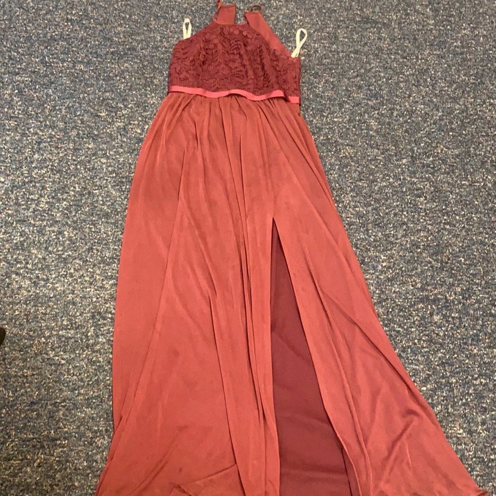 David’s Bridal Burgundy Gown sz. 10